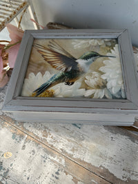 Lift Top wooden box Whispers of the Garden Bird
