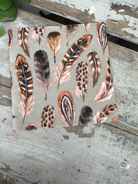 Boho Feathers umber Napkin for Decoupage