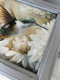 Lift Top wooden box Whispers of the Garden Bird