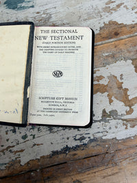 New Testament & Psalms Vintage small Black book