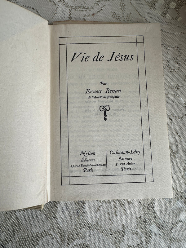 French Vie de Jesus Vintage Book cream small