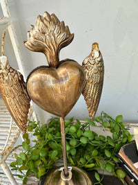 Milagro Heart Locket with wings on Stand