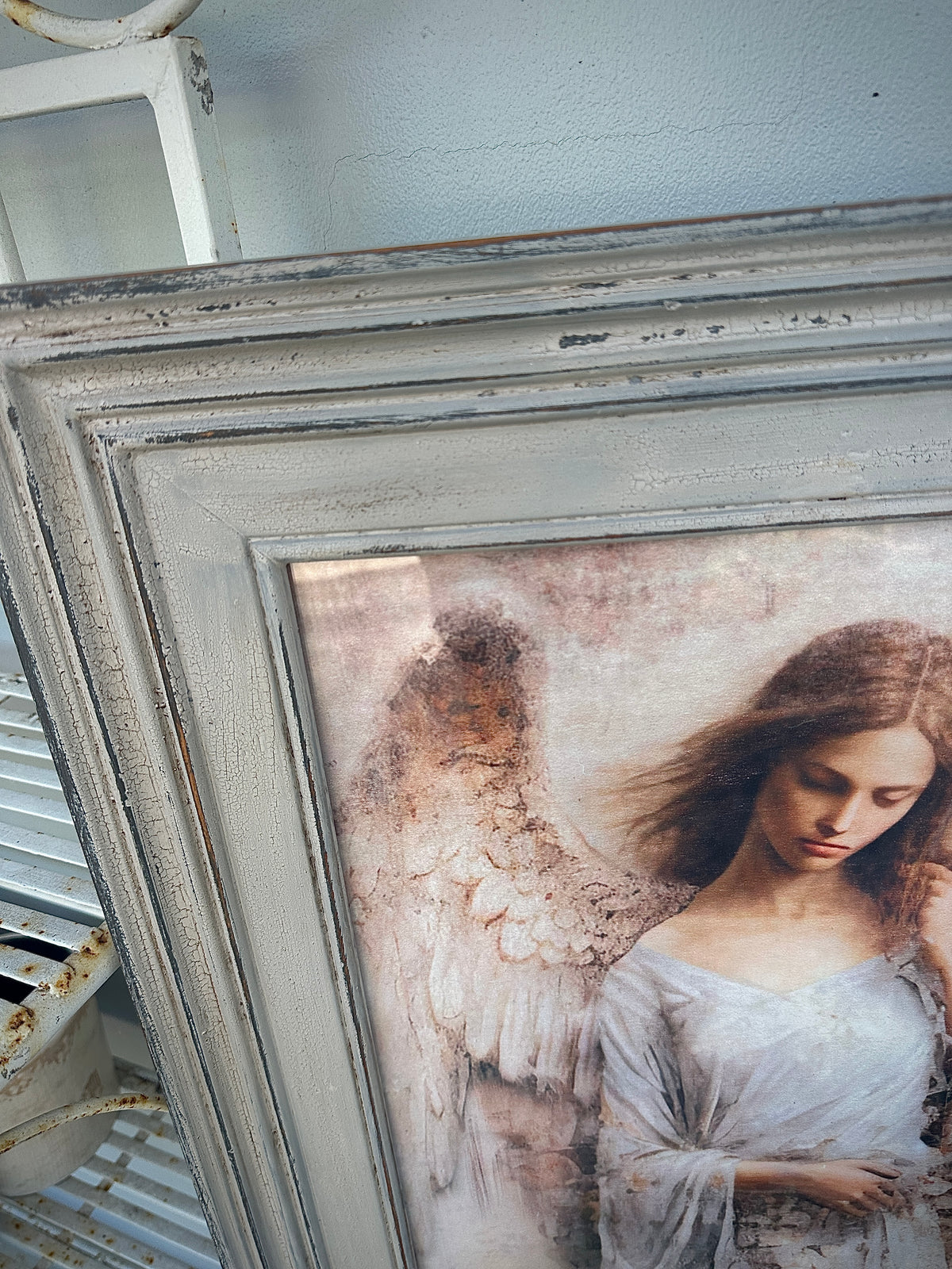 Peaceful Angel Artwork with glass framed COLLECT ONLY