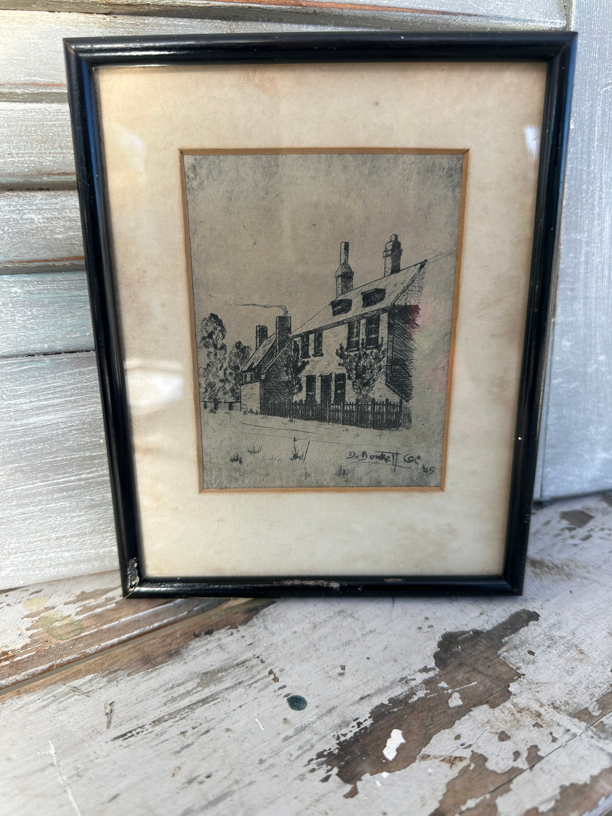Small pencil drawing with signature