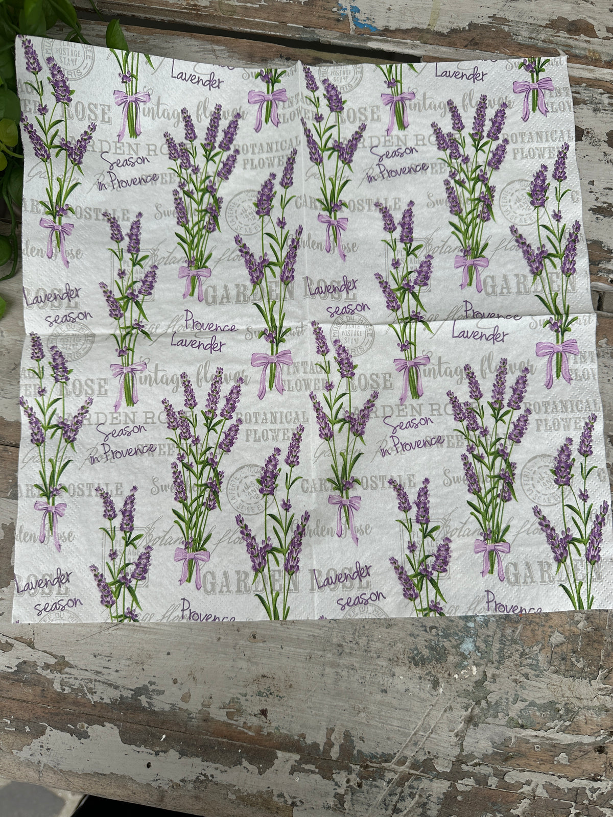 Lavender Season in Provence Napkin for Decoupage