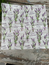 Lavender Season in Provence Napkin for Decoupage