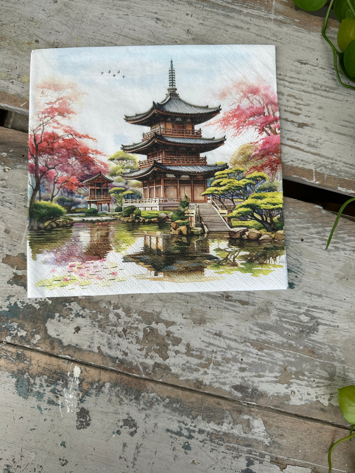 Jardin Japonais Napkin for Decoupage