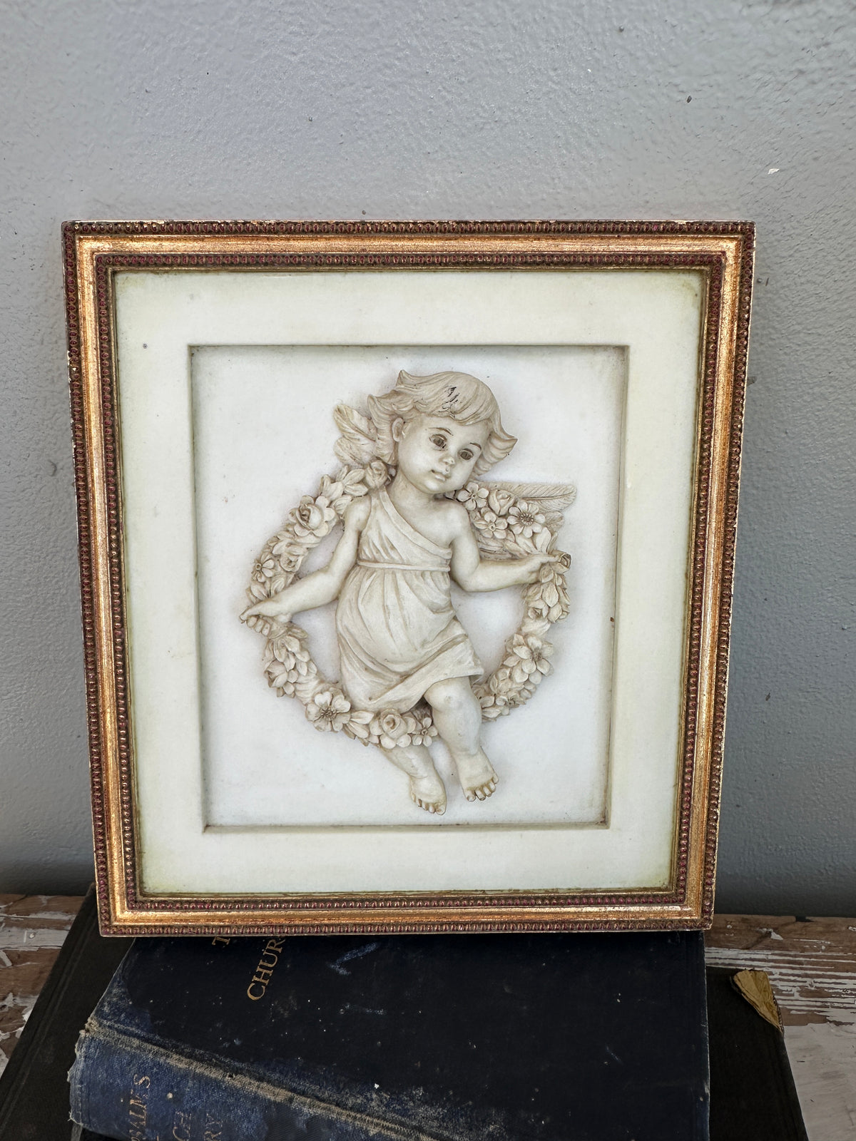 Hand painted Ceramic wall plaque Angelic