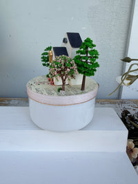 Miniature Church Series Pink Handmade Diorama