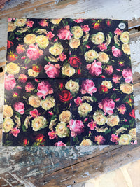 Black Roses Napkin for Decoupage