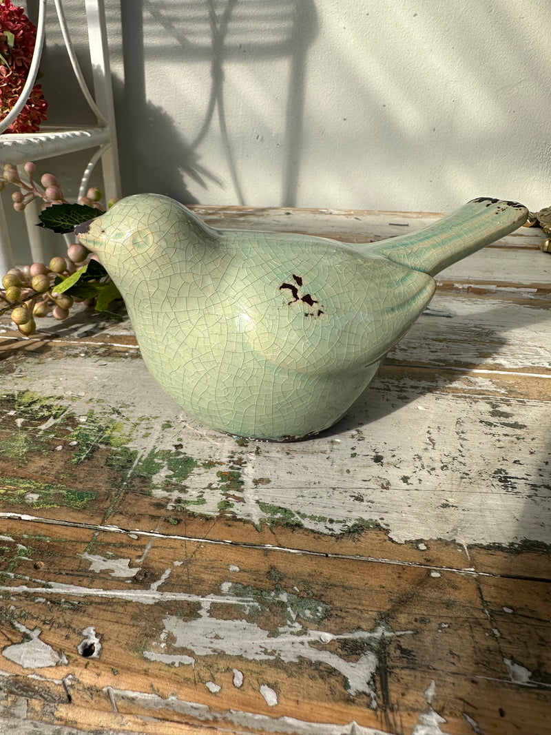 Ceramic Bird Duckegg large 