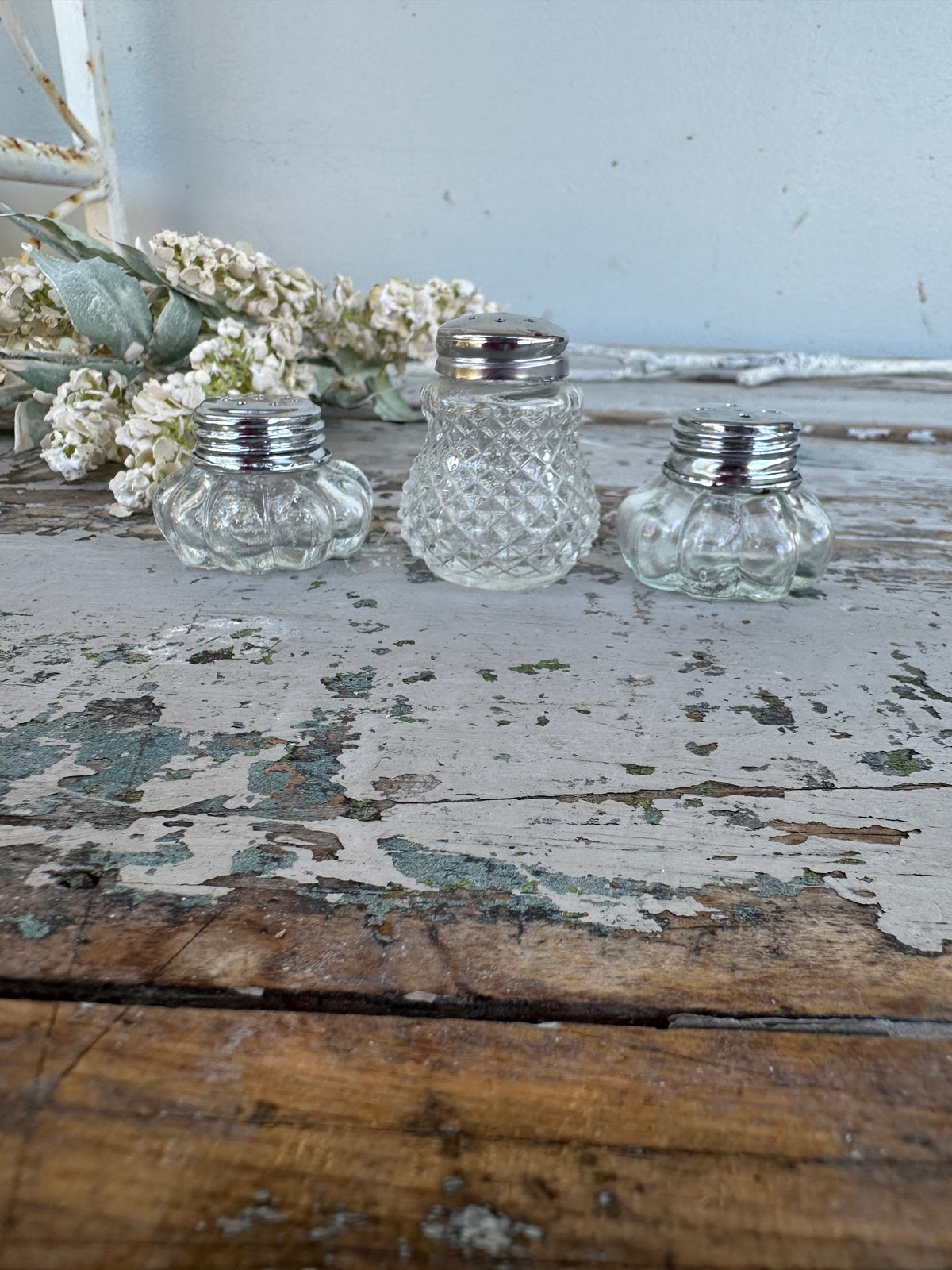 Mini salt shakers set of 3