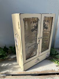 Decorative cabinet with vintage-style glass doors Vintage look Jewel Box with doors.