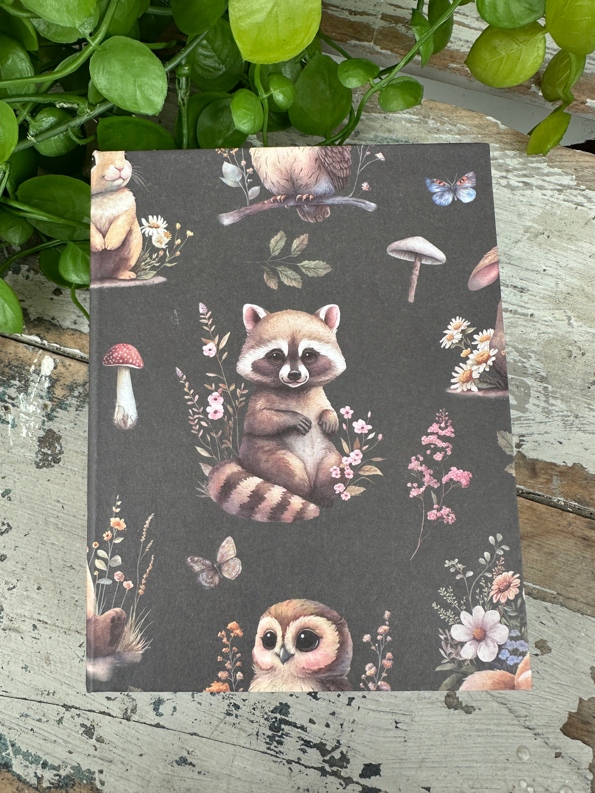 Jotter Pad Forest Animals black