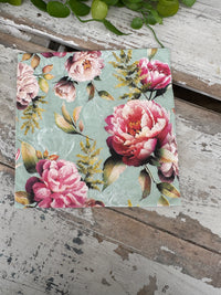 Peonies composition Green Napkin for Decoupage