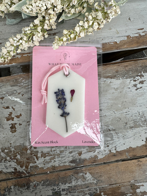 Hanging Wax Scent Block hanging Lavender