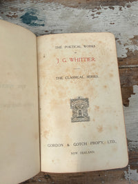 Poems of Whittier Vintage Black book