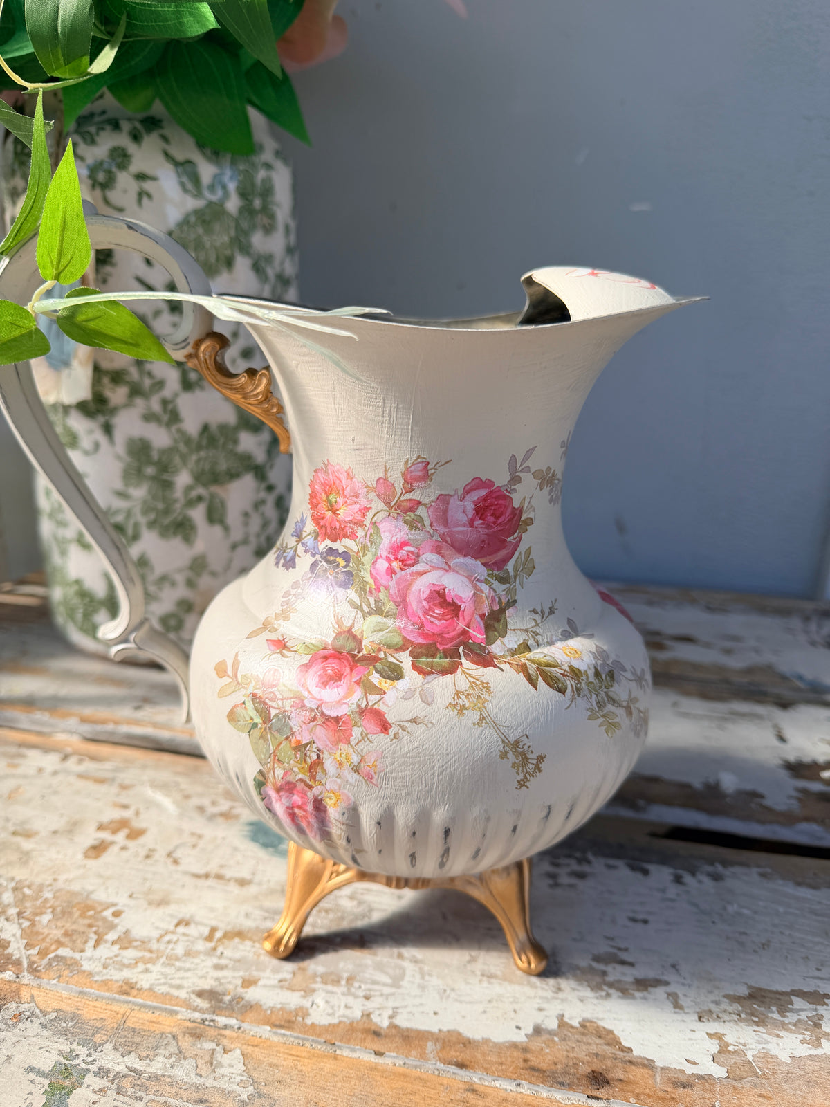 Floral Bird hand painted Jug