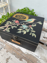 Black keep all box with bird and gold label