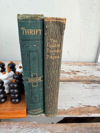 1919 Antique Poem Book the Golden Treasury by Palgraves leather cover