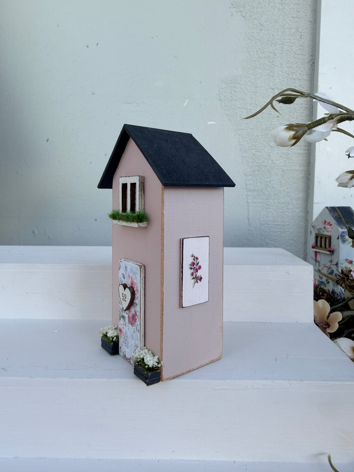 Miniature Handmade Houses pink series #52