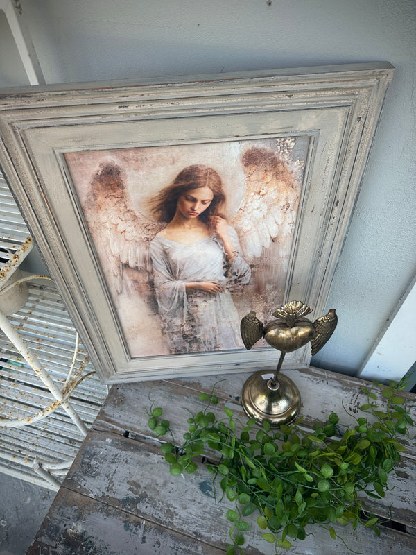 Peaceful Angel Artwork with glass framed COLLECT ONLY