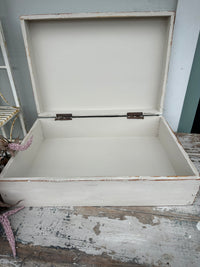 Angelic large Box chippy milk painted COLLECT OR GET COURIER QUOTE