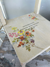 Small Cream chair with transfers for decor