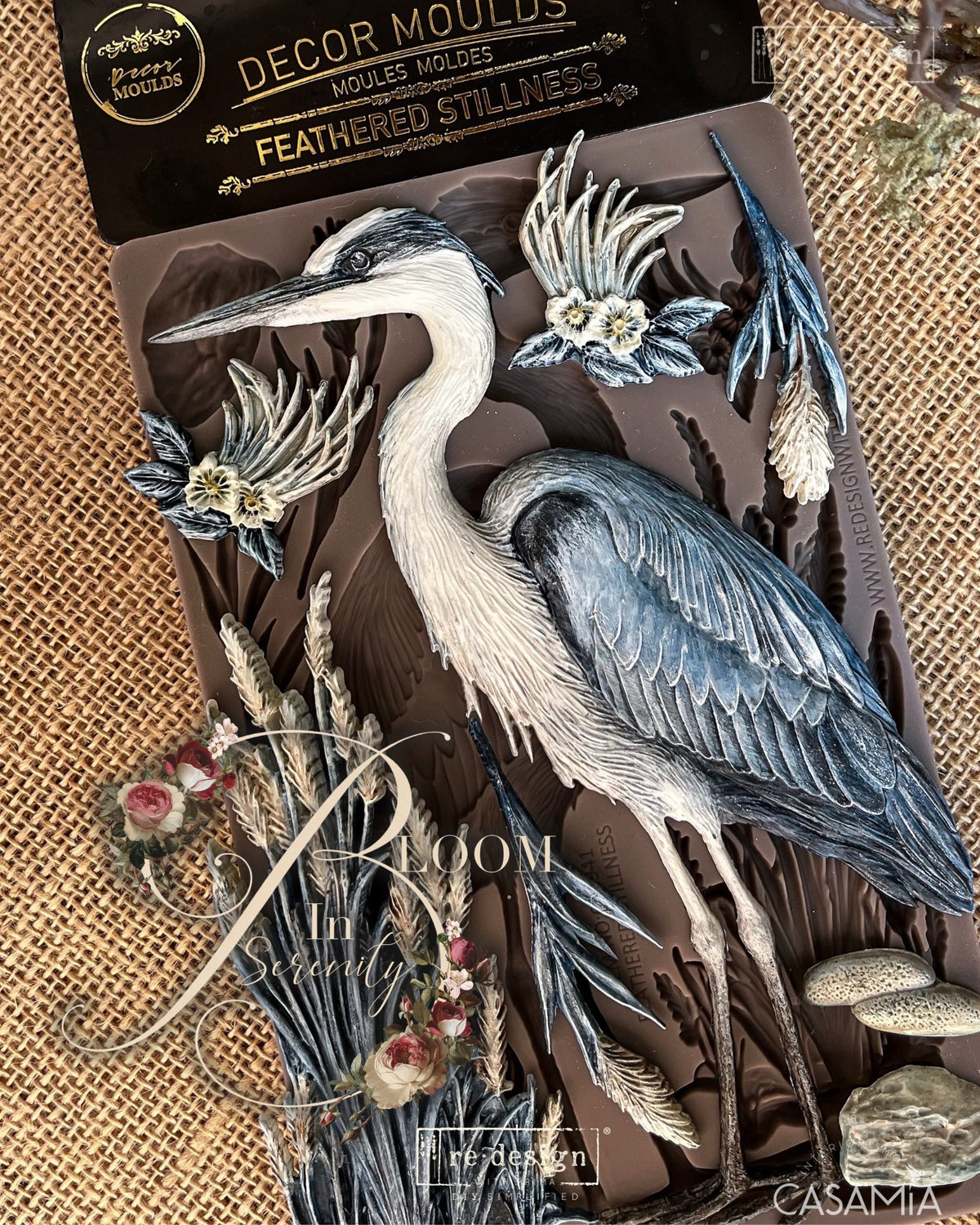 Feathered Stillness Heron Mould by Redesign with Prima