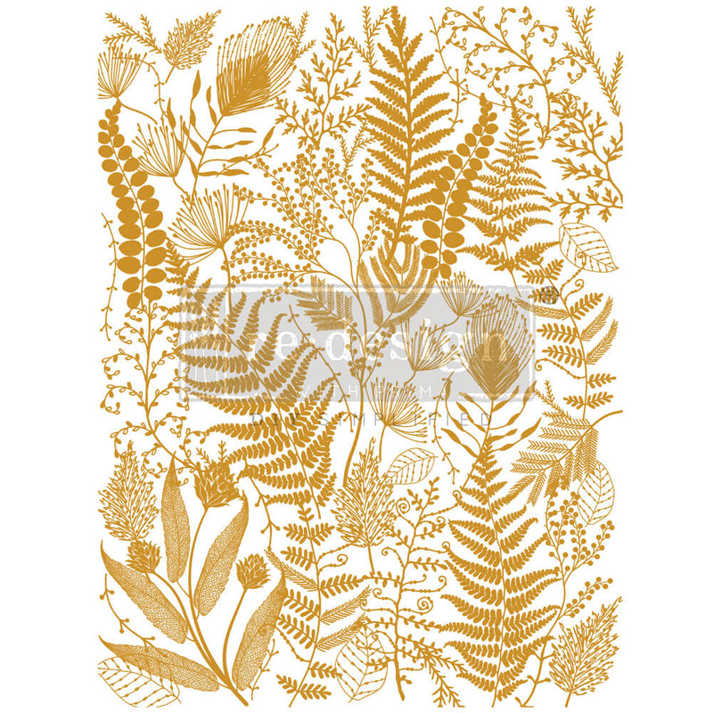 Redesign GOLD transfer Large -  Foliage Finesse KACHA