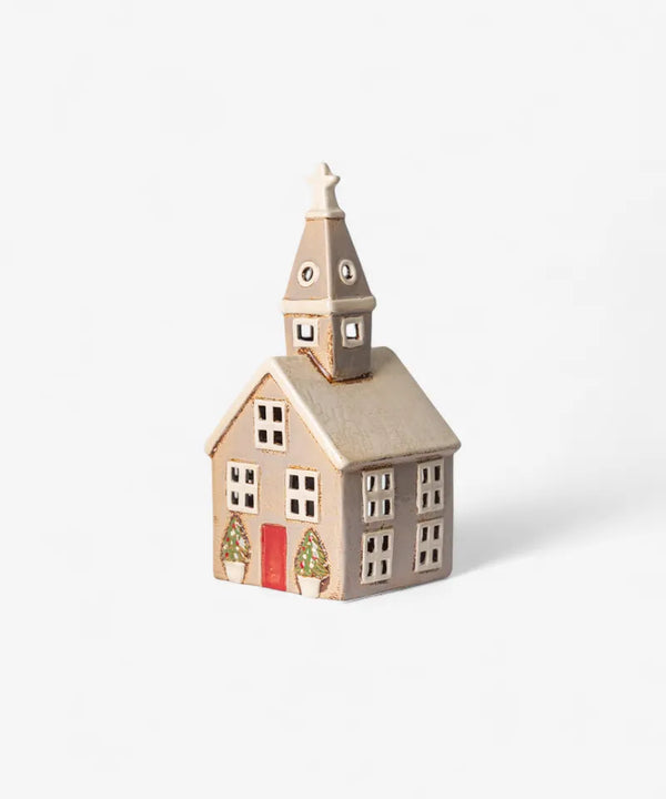 French Country Alsace Tea Light Church Christmas Stone ya0060