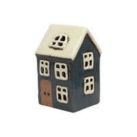 French Country Alsace Tea Light House Navy