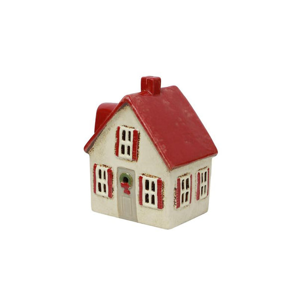 French Country Alsace Tea Light Cottage Cream w Shutters