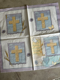 Cross & Communion Napkin for Decoupage