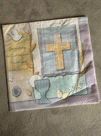Cross & Communion Napkin for Decoupage