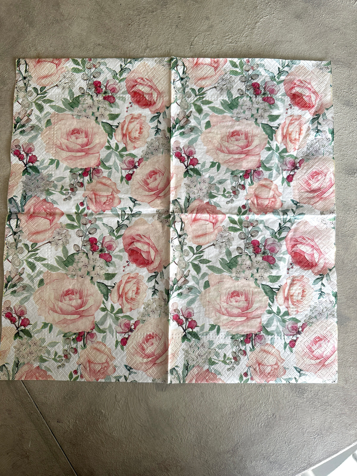 Roses all over Napkin for Decoupage