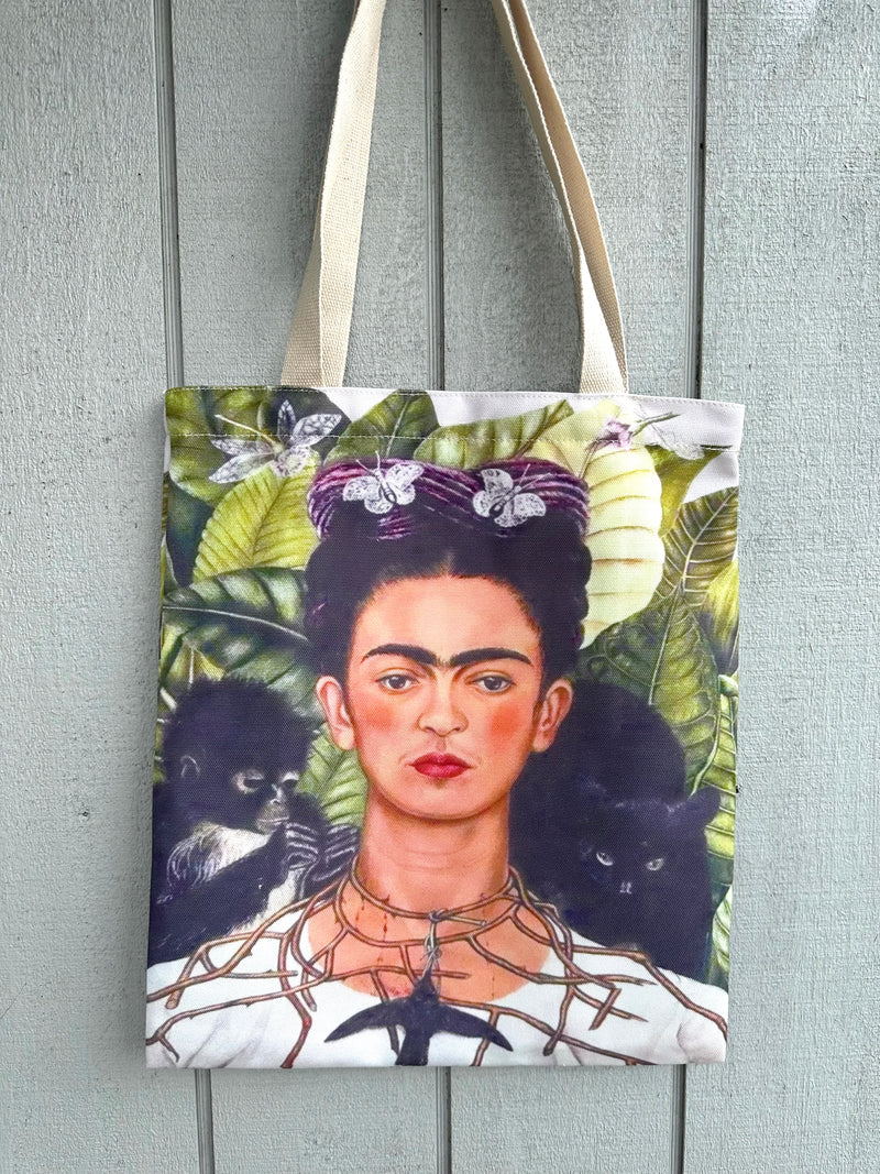 Frida Tote Bag Lime Cat & Monkey I The Villa Collection