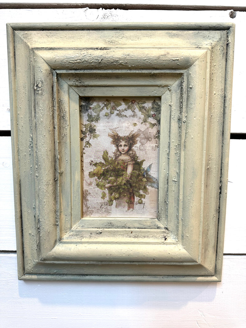 Fairy in rustic Burmese frame with glass