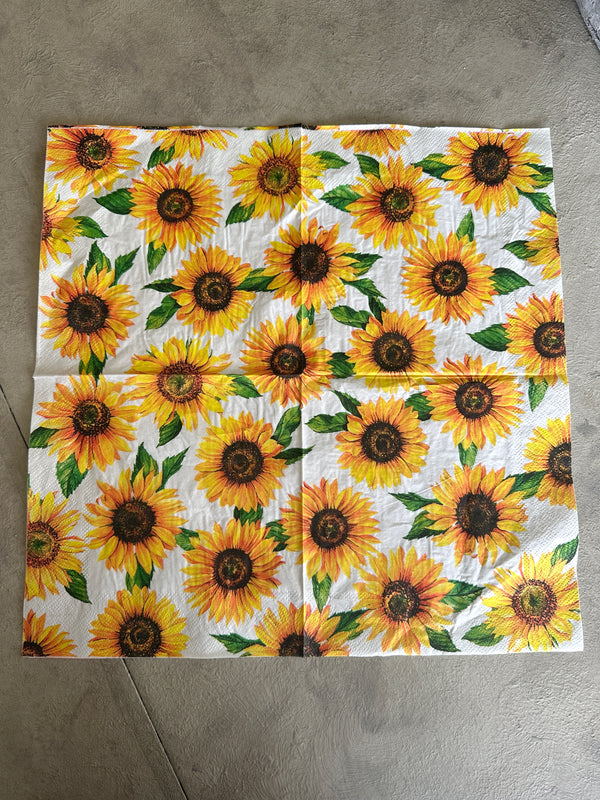 Sunflowers Napkin for Decoupage