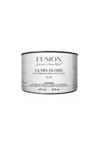 Fusion Ultra Guard water-based polyurethane can on a white background