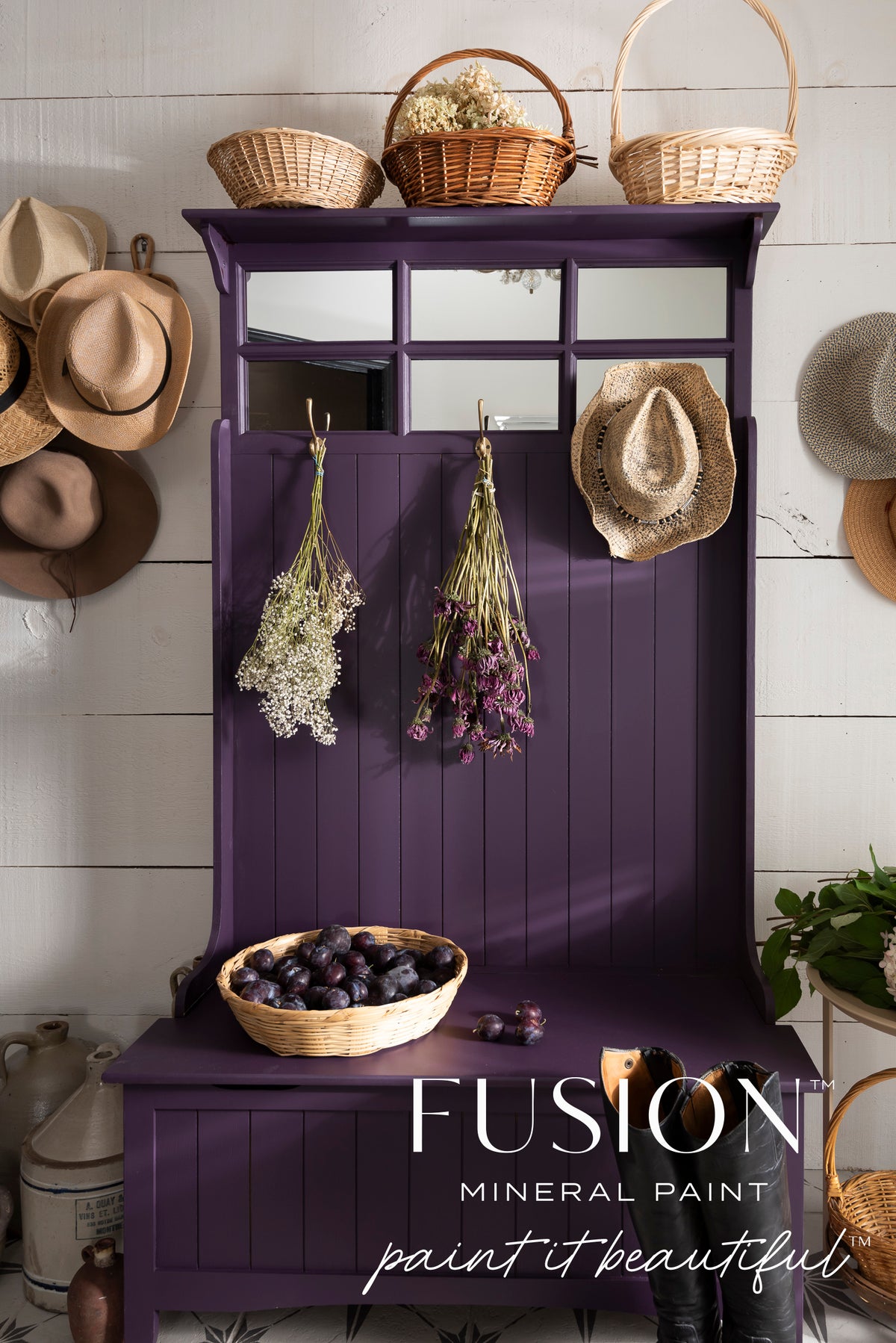 Velvet Plum Fusion Mineral Paint for furniture