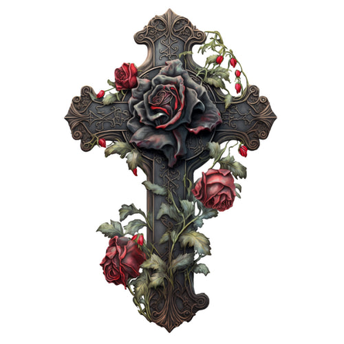 Gothic Cross White Cloud Transfer