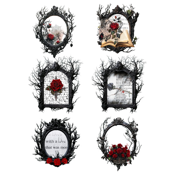 Romantic Gothic Labels White Cloud Transfer