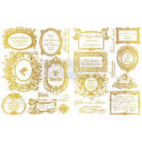 H2O Transfer Fleur De Minuit Gold Redesign with Prima 2 sheets