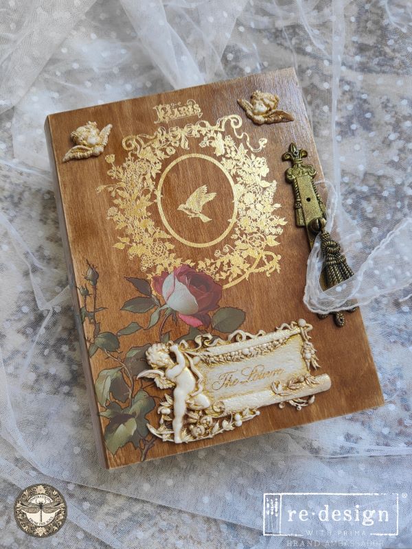H2O Transfer Fleur De Minuit Gold Redesign with Prima 2 sheets