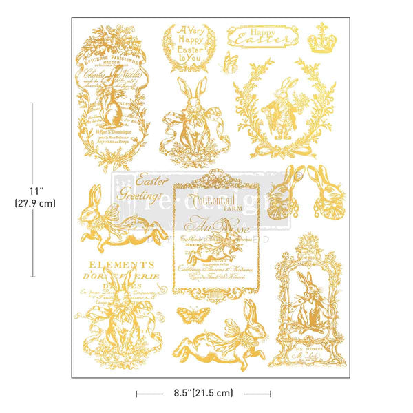 H2O transfer Gold Gilded Spring 1 sheet Redesign with Prima