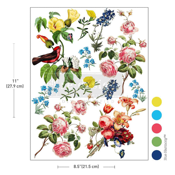 H2O transfer Rustic Romance 1 sheet Redesign with Prima