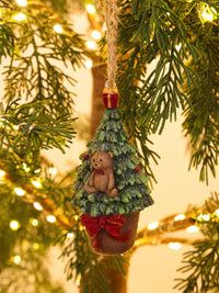 Hanging Potted Tree w Bear classic