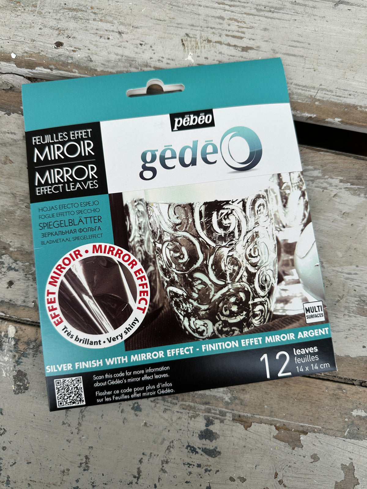 Gedeo imitation Silver Leaf sheets Mirror Effect