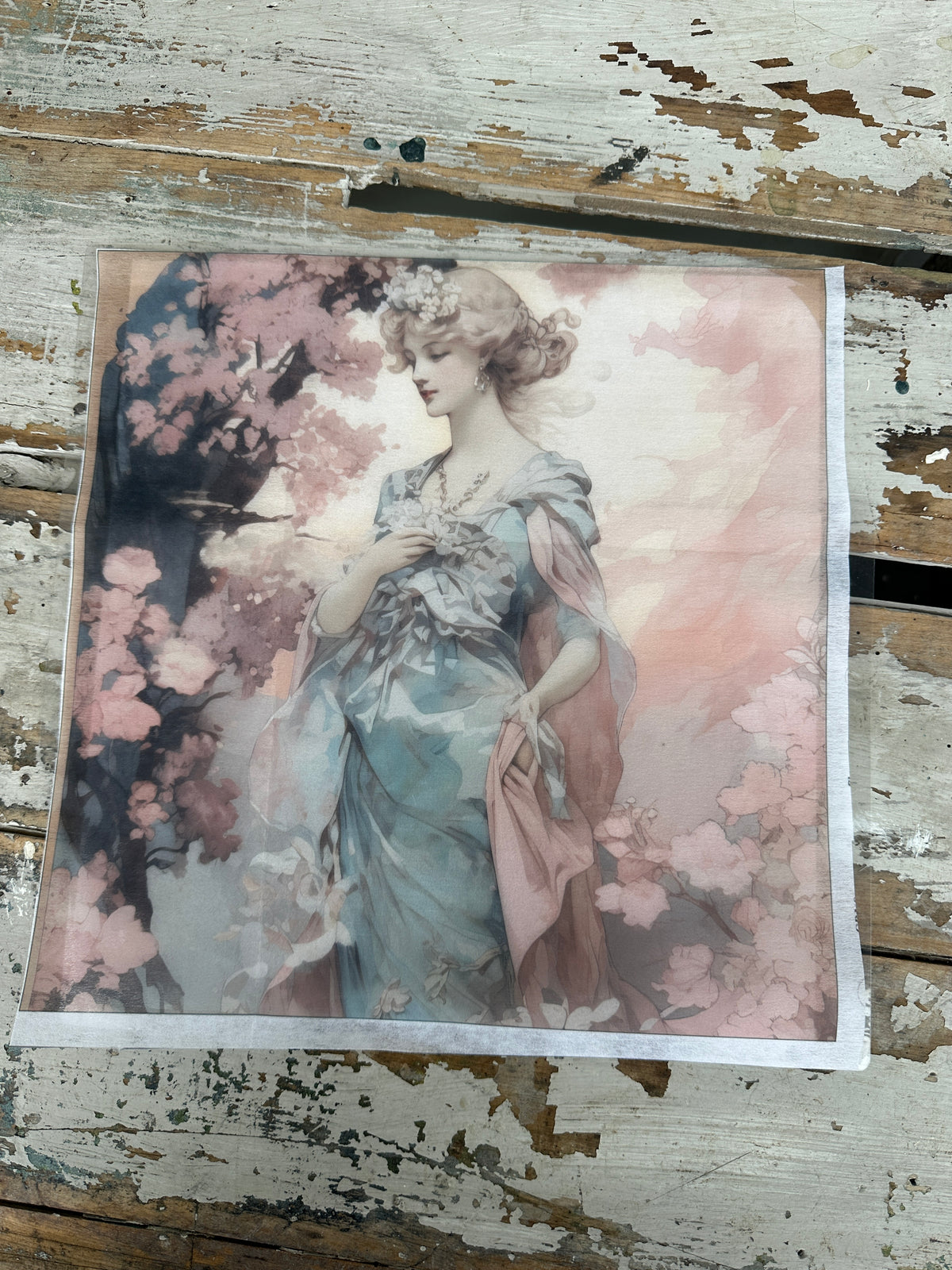 Beauty in Blue Resolute Square Paper for Decoupage